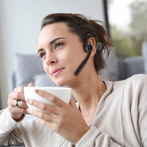 eppfun Open Ear Air Conduction Bluetooth Headphones, aptX-LL  Boom Microphone and Mute Button, , for Driving, Phone Call, Office