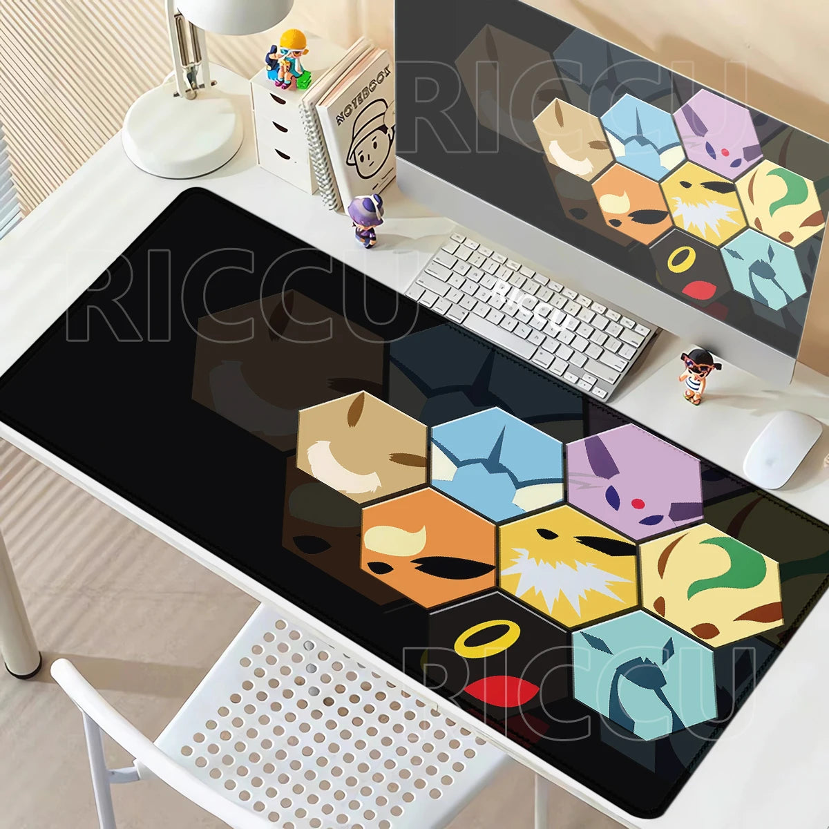 Large Mouse Pad Anime Gaming Speed Mousemat Eevee Desk Mat Gamer Keyboard Mousepad Office Accessories P-pokemon Kawaii Deskmat