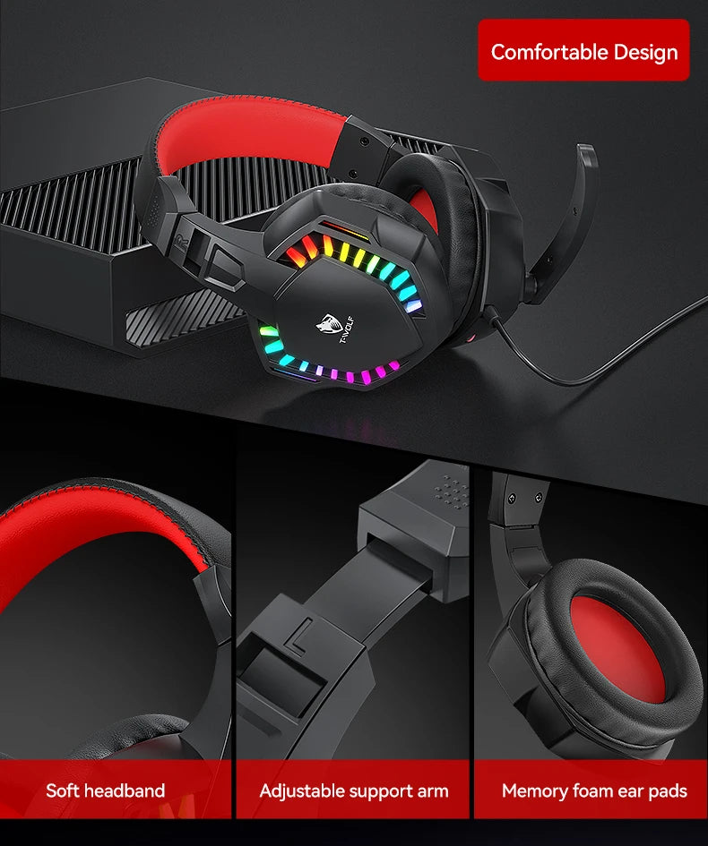 5-in-1 Set Gaming Combo Keyboard 4-color Breathing Light Mouse 3.5mm Gaming Headset Gaming Speaker Anti-slip Mouse Pad NEW HOT