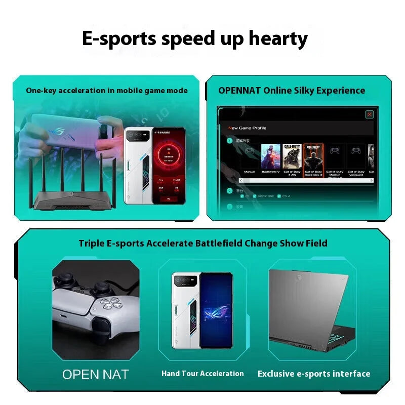 ASUS TX-AX6000 Gaming Router, 2.5G dual port, AiMesh Networking Exclusive Esports Port - WinSupport Tech