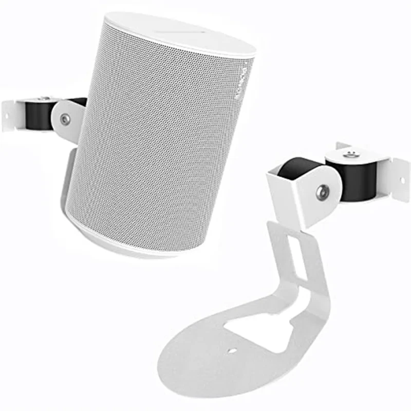 Wall Mount Bracket for Sonos Era 100, Wireless Speaker Space Saving Smart Home Metal Wall Stand Holder, White&A22K
