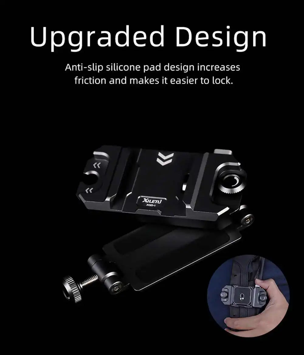 Backpack Quick Release Plate Clip Camera Quick Switch Tripod Slider Installation Adapter Camera Clip w/ Arca Swiss for Backpack