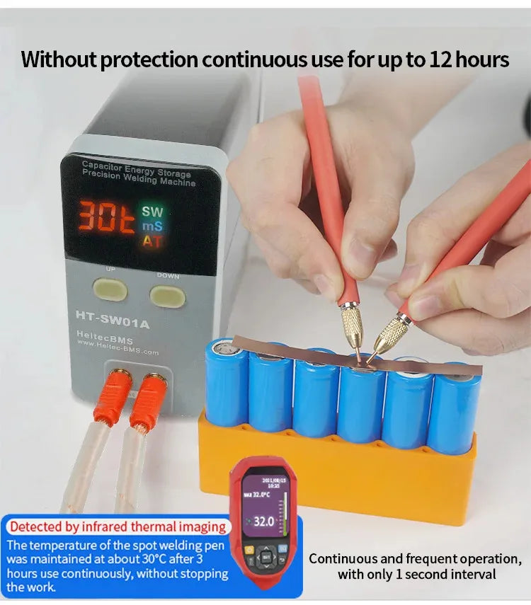 Spot Welder 18650 Battery Mini Spot Welder Storage Digital Display Storage Energy Pulse Spot Welding Machine 10.6KW