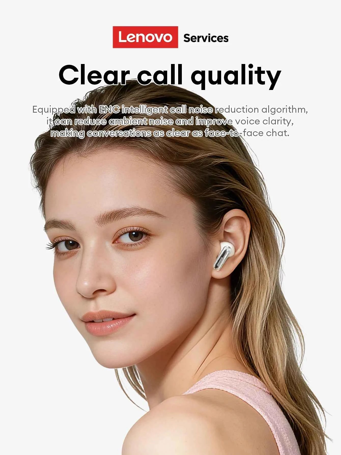 Original Lenovo LE230 New Bluetooth Earphones Wireless Headset TWS Touch Control Earbuds Hifi Headphone Waterproof Mic Earbuds