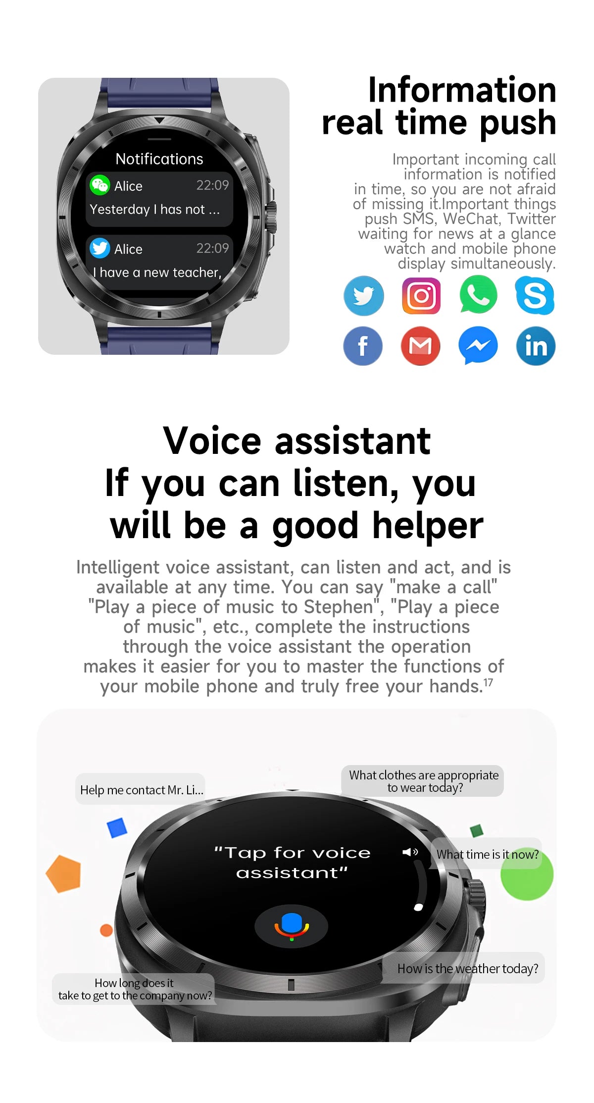 New Health Watch Uric Acid Blood Pressure Blood oxygen Body Analysis Body Fat SmartWatch ECG+PPG Bluetooth call Clock Women Men