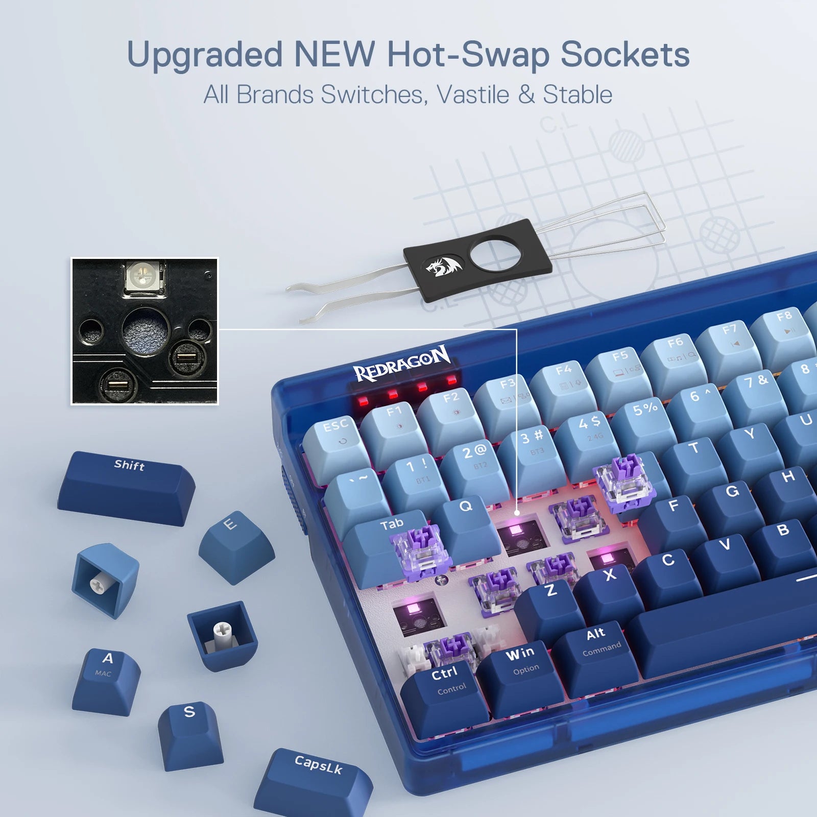 Redragon K656 PRO 3-Mode Wireless RGB Gaming Keyboard