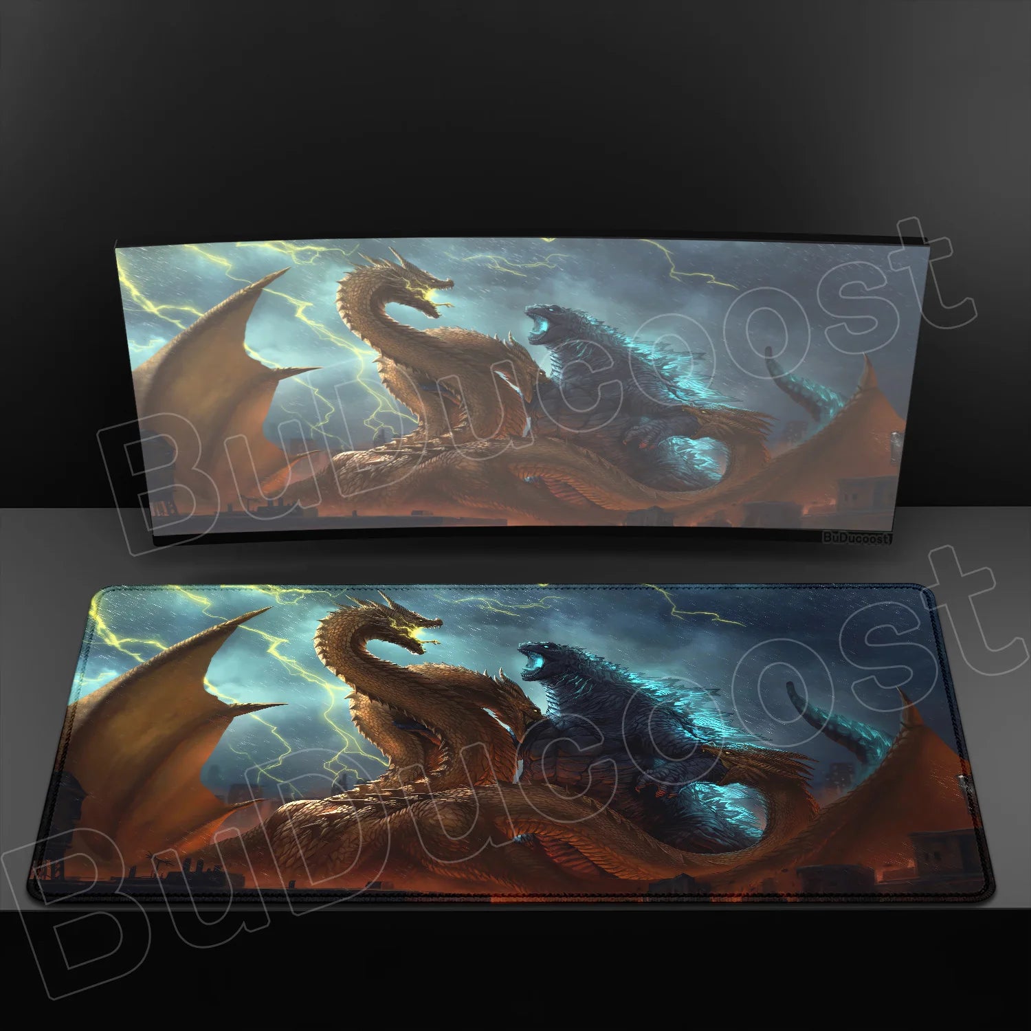 G-Godzillaes Mouse Pad Personalized Pattern 900x400mm XXL Lockedge Office Laptop Game Computer Desk Mat Table Keyboard Mouse Pad