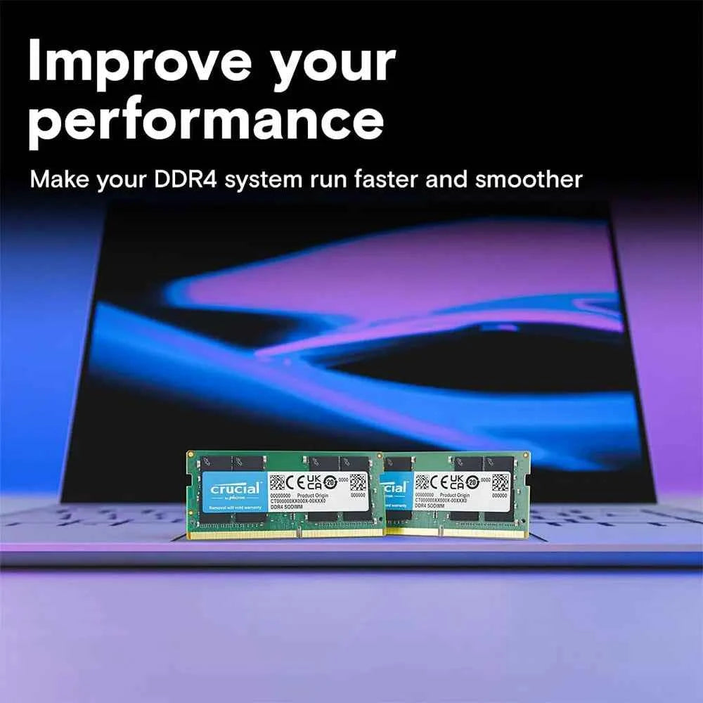 Crucial DDR4 RAM 16GB 32GB 4GB 8GB 3200MHz 2133 2400 2666MHz Laptop Memory SODIMM PC4-25600 21300 19200 17000 For Intel&AMD