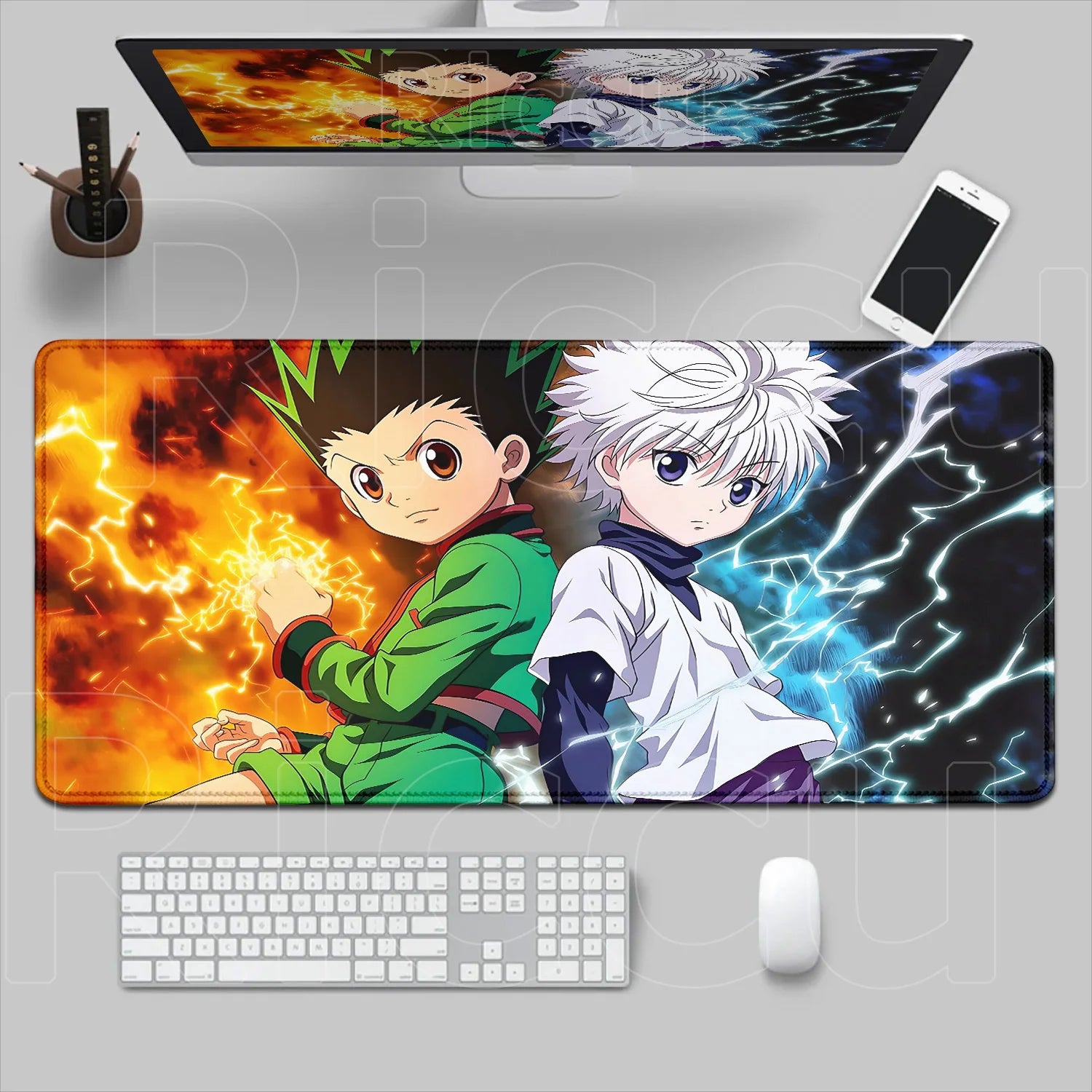 New Hxh Large Mousepad Hunter X Hunter Mouse Pad XXL Gaming Accessories Office Gamer Keyboard Desk Mat Non-Slip Laptop Anime Rug