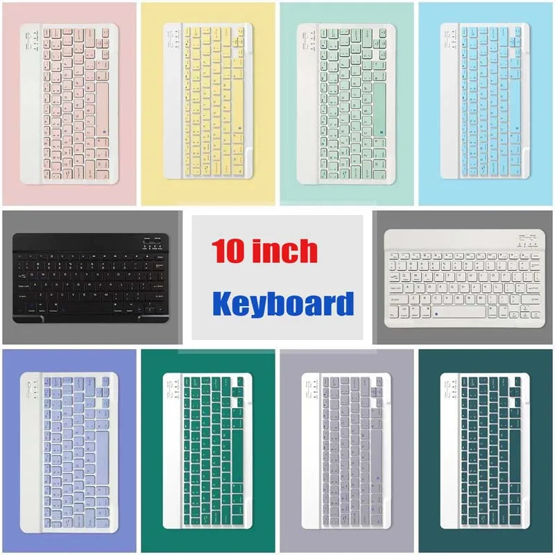 with Bluetooth Keyboard Mouse for Tablet PC 78Key 10inch Rechargeable Wireless Keyboard 1200dpi Mice Set Combo for Laptop