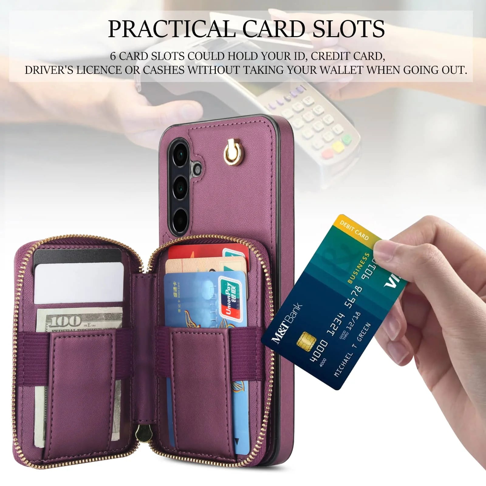 Crossbody Wallet Case for Samsung Galaxy A56 A36 A16 A55 A35 A15 A54 A14 A73 A53 A13, RFID Blocking Handbag Purse Flip Cover