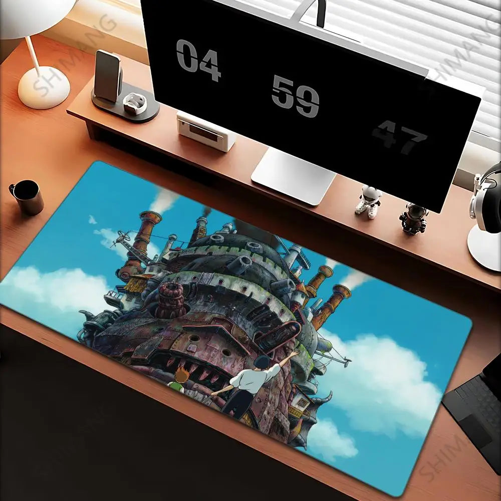 Mouse Pad Anime Street Kawaii Mousepad Laptop Gaming Accessories Keyboard Pad PC H-Howls Moving C-Castle Gamer Desktop Mouse Mat
