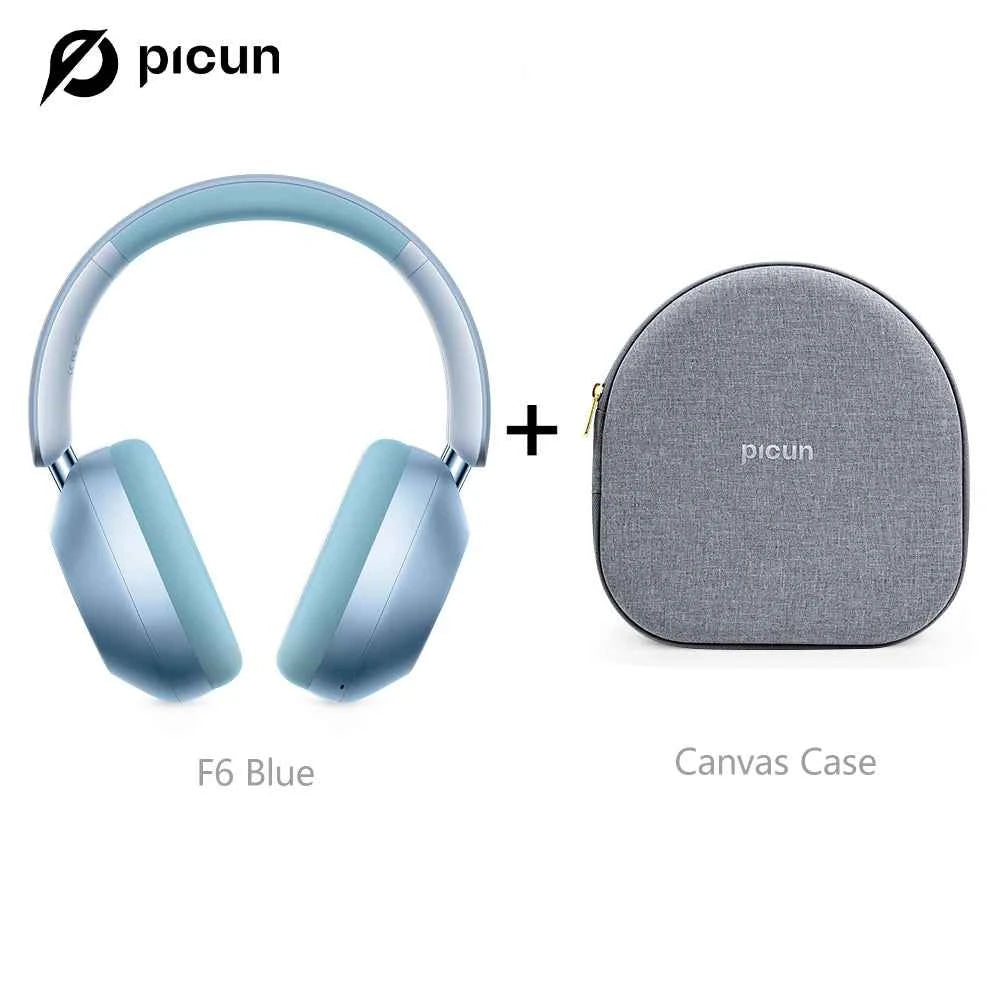 Picun F6 Active Noise Cancelling Wireless Headphones Head Tracking 3D Audio 40mm Hi-Res ANC Bluetooth Headset HIFI APP Control