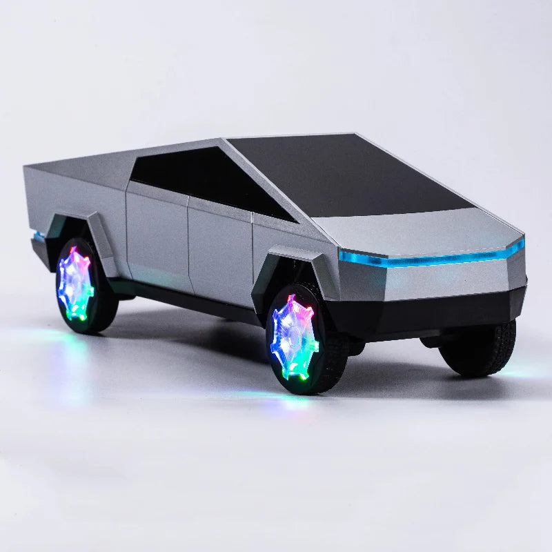 2026 Cybertruck Car Model Wireless Bluetooth Speaker Stereo Sound Bass Woofer Hifi Music Active USB TF AUX Fm BT RGB Toy Gift