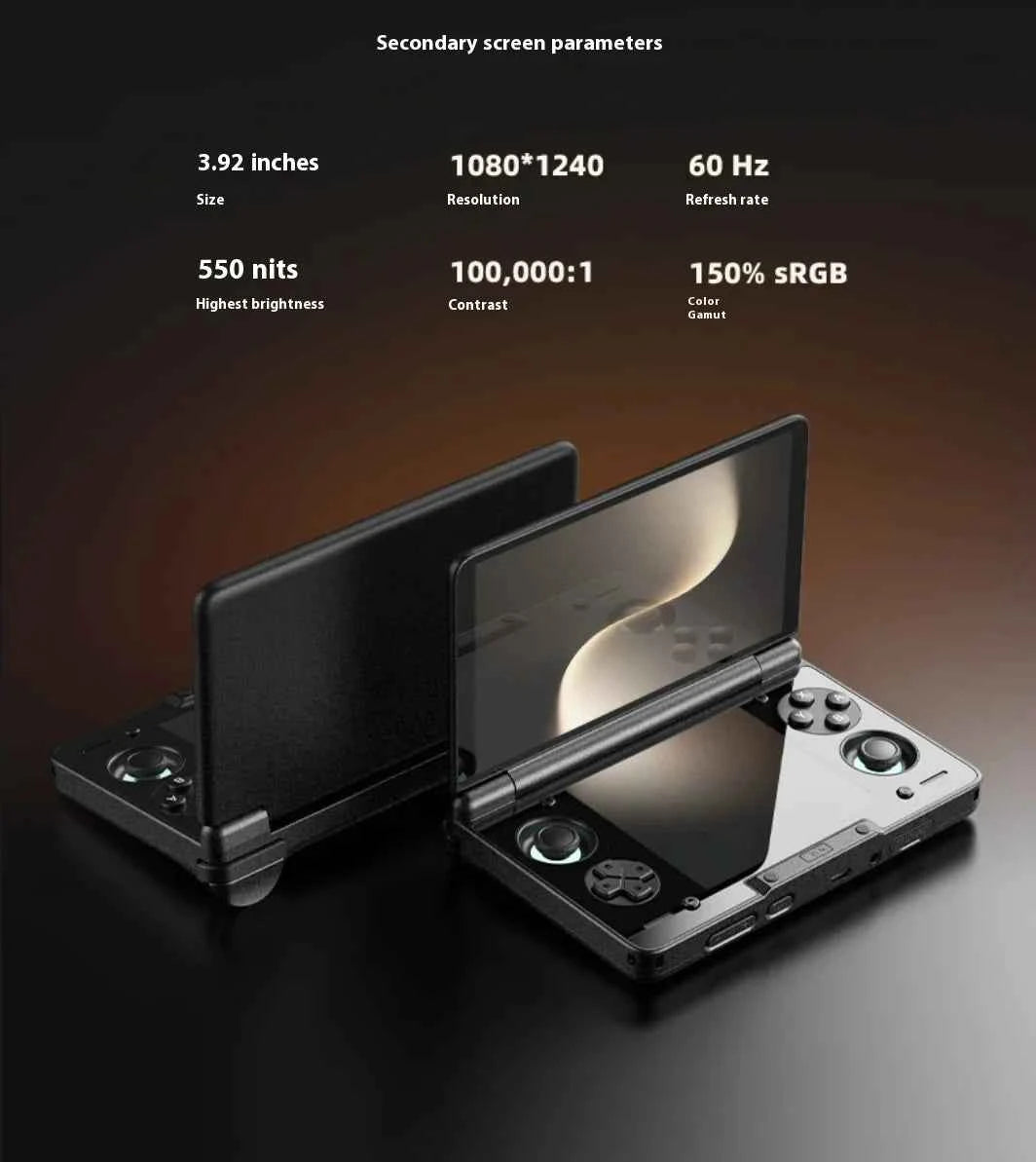 AYN Thor Game Console Portable 6 Inch 1080P 120Hz AMOLED Screen 6000mAh Dual Screen Handheld Flip Console Android Game Machine