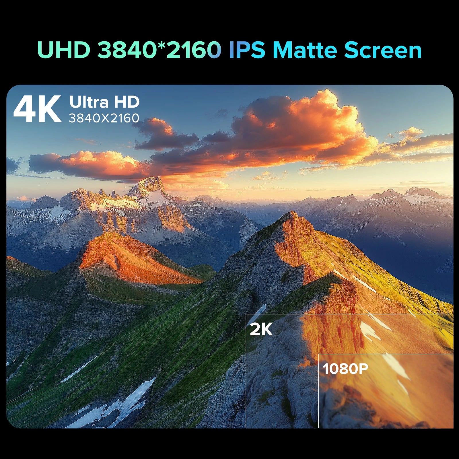 UPERFECT 4K Portable Monitor 18.4' 3840 X 2160 UHD USB-C HDMI FreeSync HDR External Computer Display with Speakers Cover VESA