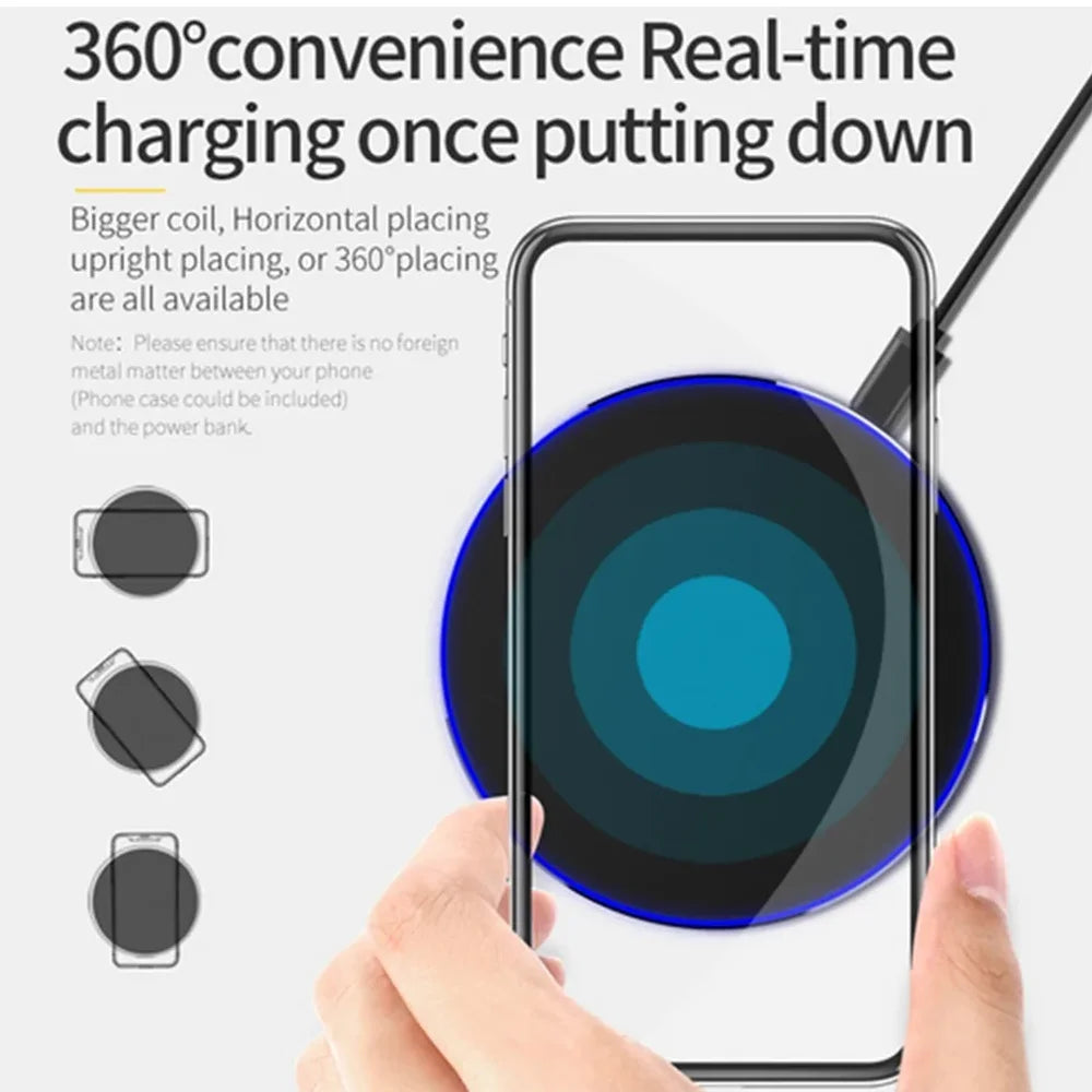 [Fast Wireless Charger]Wireless Charger,15W Fast Charging Pad|Quick Charge QC 3.0 for iPhone 17-12，XS,XR,Samsung-Magnetic Base