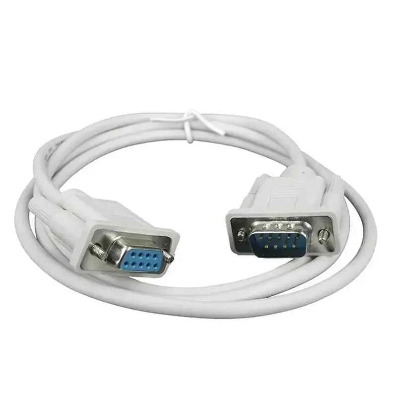 DB9 Male to Female RS232 Extension Serial Cable - 1.5m White DB9 RS232 Serial Null Modem Cable M/F 9 pin RS232 Null Modem Cable