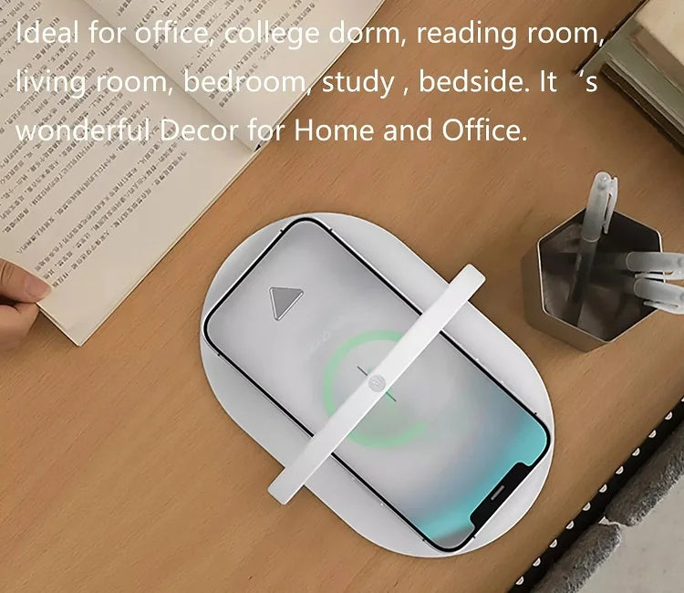 Private model foldable wireless charger 15W fast charging mobile phone bracket three-in-one creative night light wireless chargi