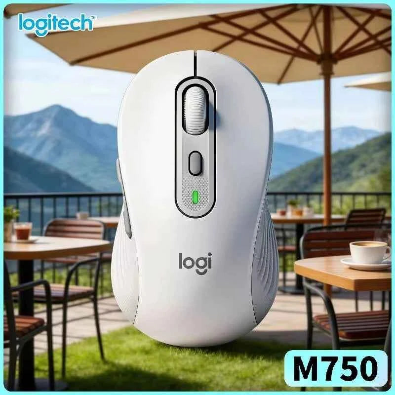 Logitech M750 Wireless Bluetooth Mouse Silent Click Comfort Shape Long Battery Life Multi Device Pairing for Mac Windows iPad