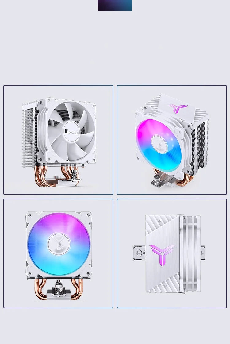 JONSBO CR1400E 92mm CPU Cooler 4 HeatPipes Colorful PWM Processador Air Radiator Silent Fan For LGA1700 1200 1151 1150 AM4 AM5