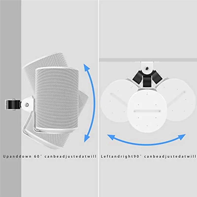 Wall Mount Bracket for Sonos Era 100, Wireless Speaker Space Saving Smart Home Metal Wall Stand Holder, White&A22K