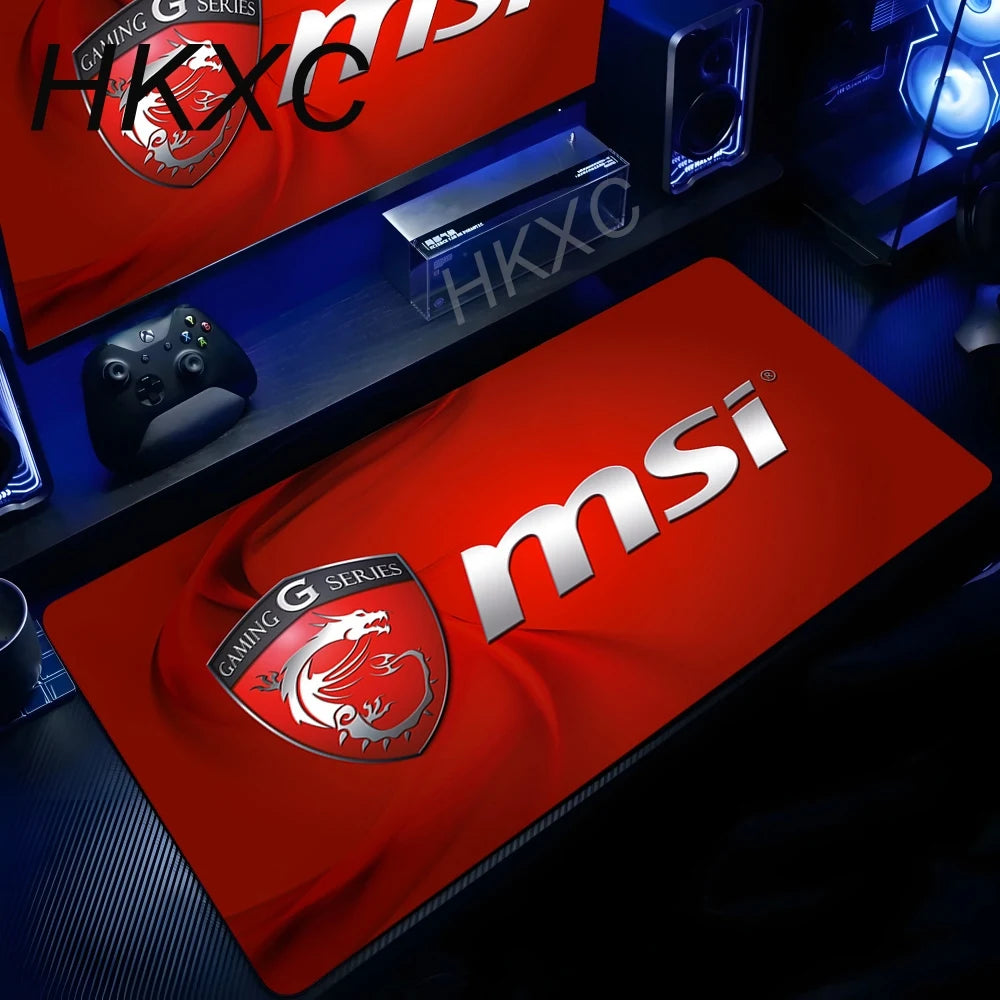 MSI Table Mat Mouse Pad Desk Mouse Pad Cute HD Desk Pads Extended Gaming Keyboard Mats Large XXL Gamer Mousepad 90x40