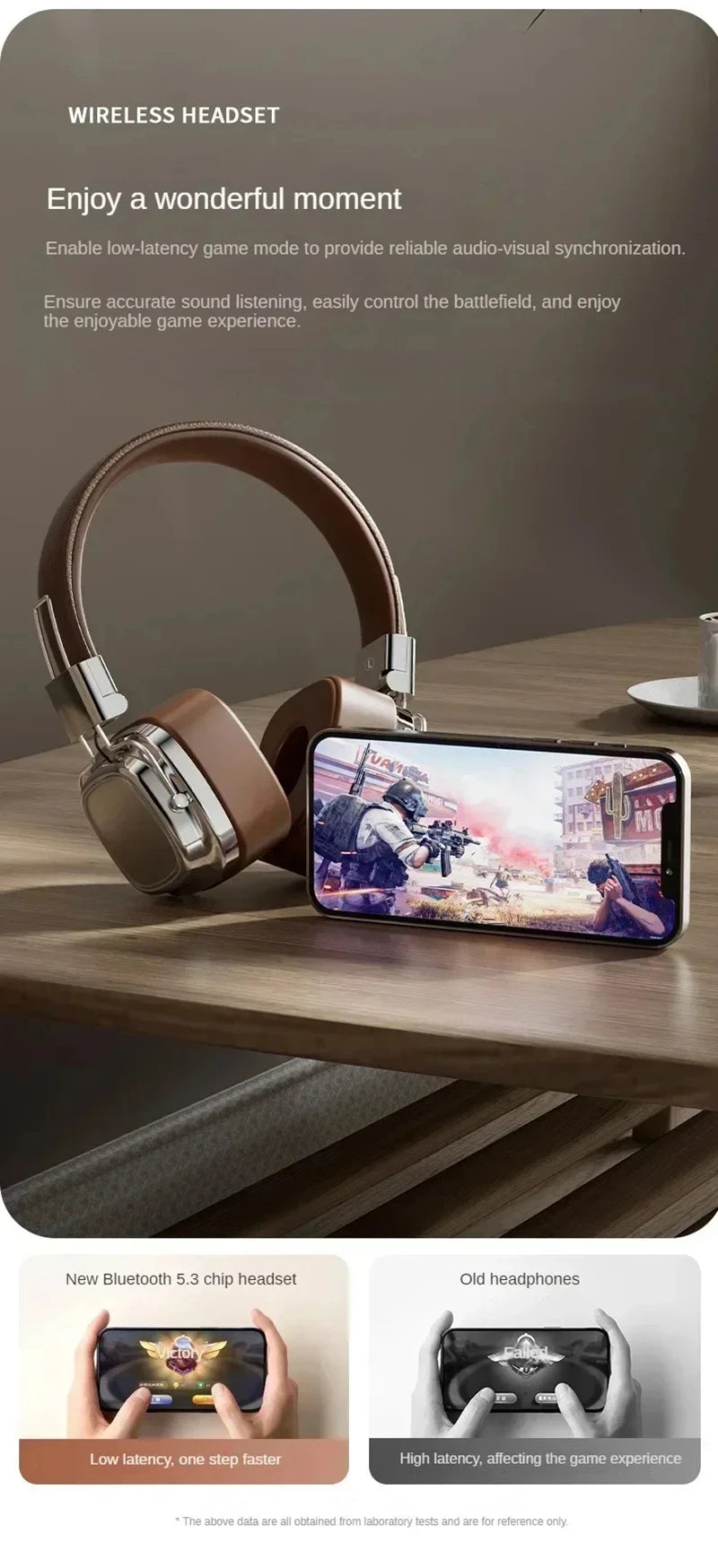 2025 New 5.3 Foldable Wireless Bluetooth Headsets Headset Gamer Choice Retro Over Ear Headphones DJ Stereo Sounds Bluetooth