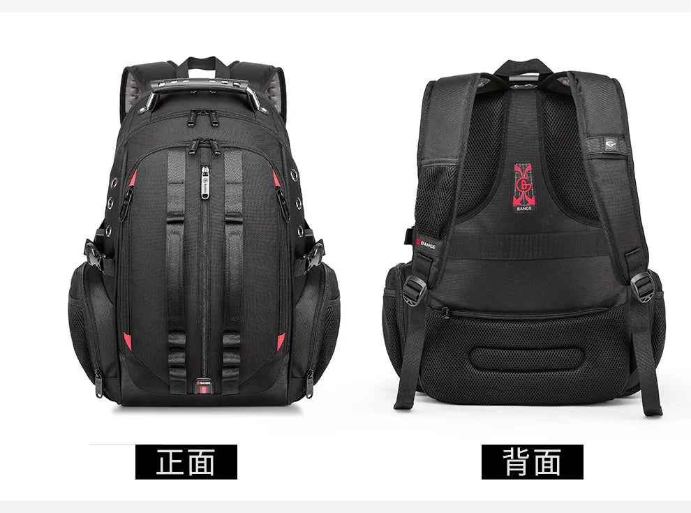 BANGE Large Multi-Function 40L Laptop Backpack 17 Inch Durable Travel Backpack School Bag For Teenagers with USB Recharging Port
