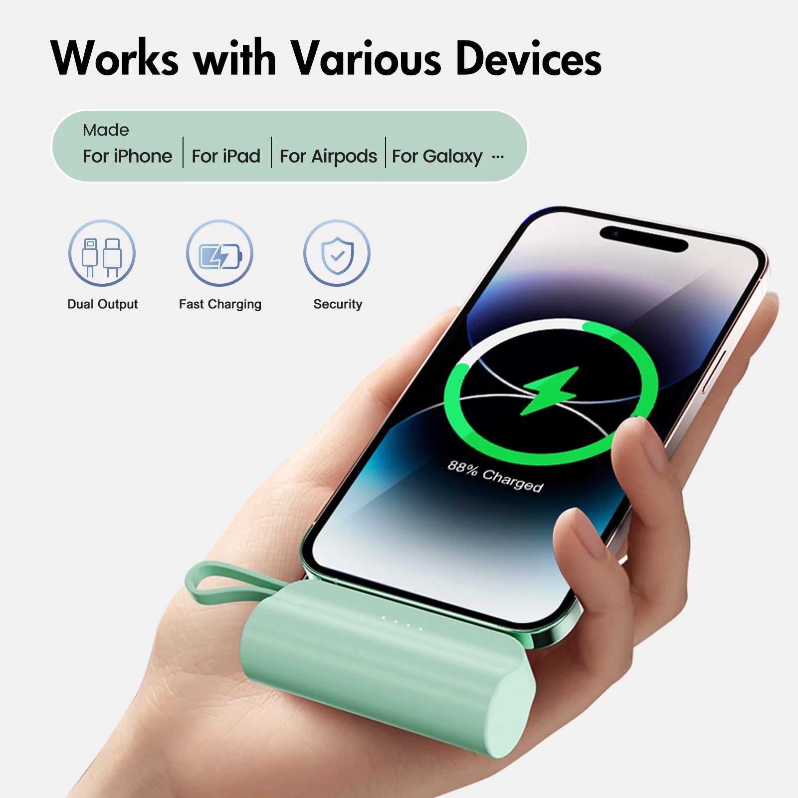 MIni Power Bank 4500mAh Fast Charging 10W Portable Type-C External Battery Charger For Huawei Samsung iPhone Powerbank