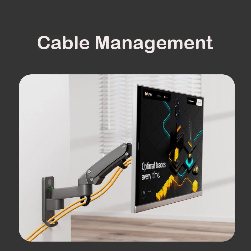 New NB F150 Gas Spring 17-35 inch LED TV Wall Mount Monitor Holder Ergonomic Mount Arm Max. VESA 100*100mm Loading 3-12kgs