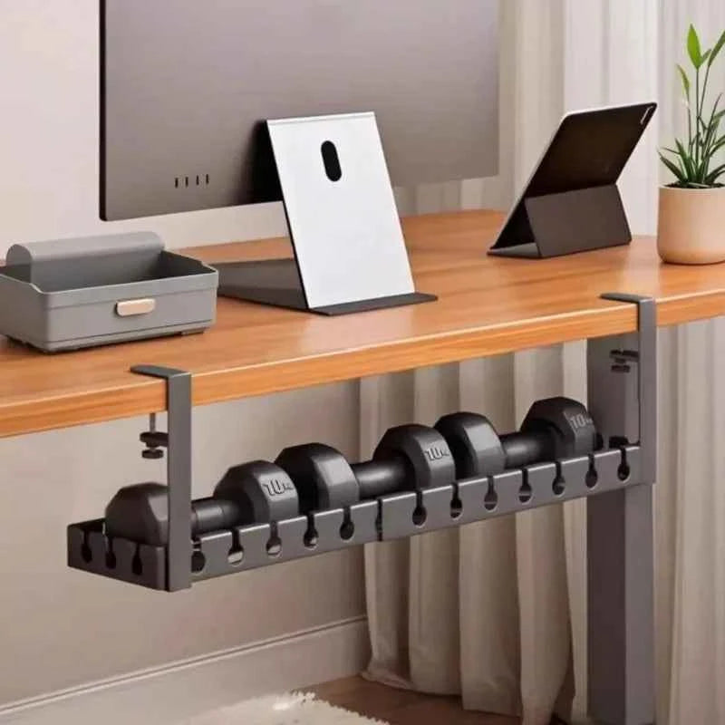 Under Desk Cable Management Tray No Drill Iron Power Strip Holder Wire Cord Organizer Clamp Mount for Home Office Desk