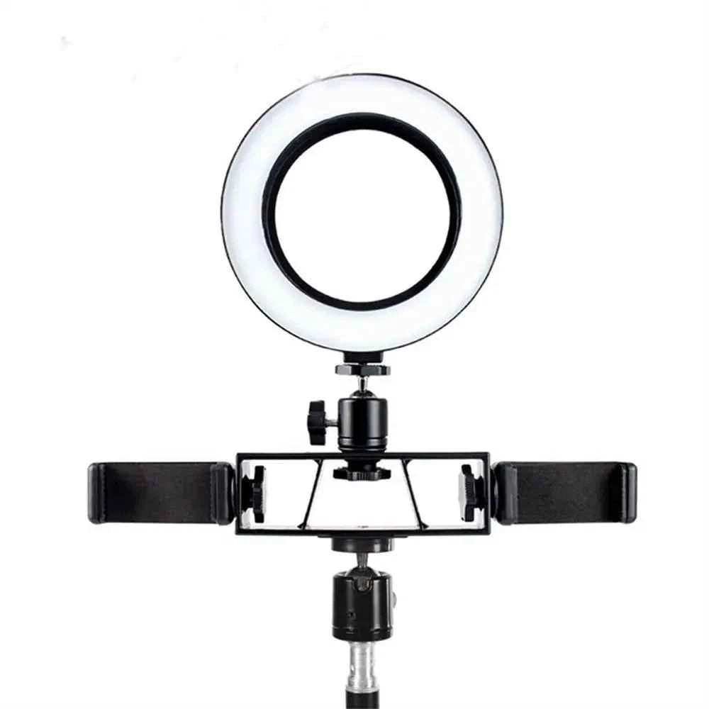 3-Position Stand Clip Bracket Holder Mobile Phone Clamp Tripod 1/4