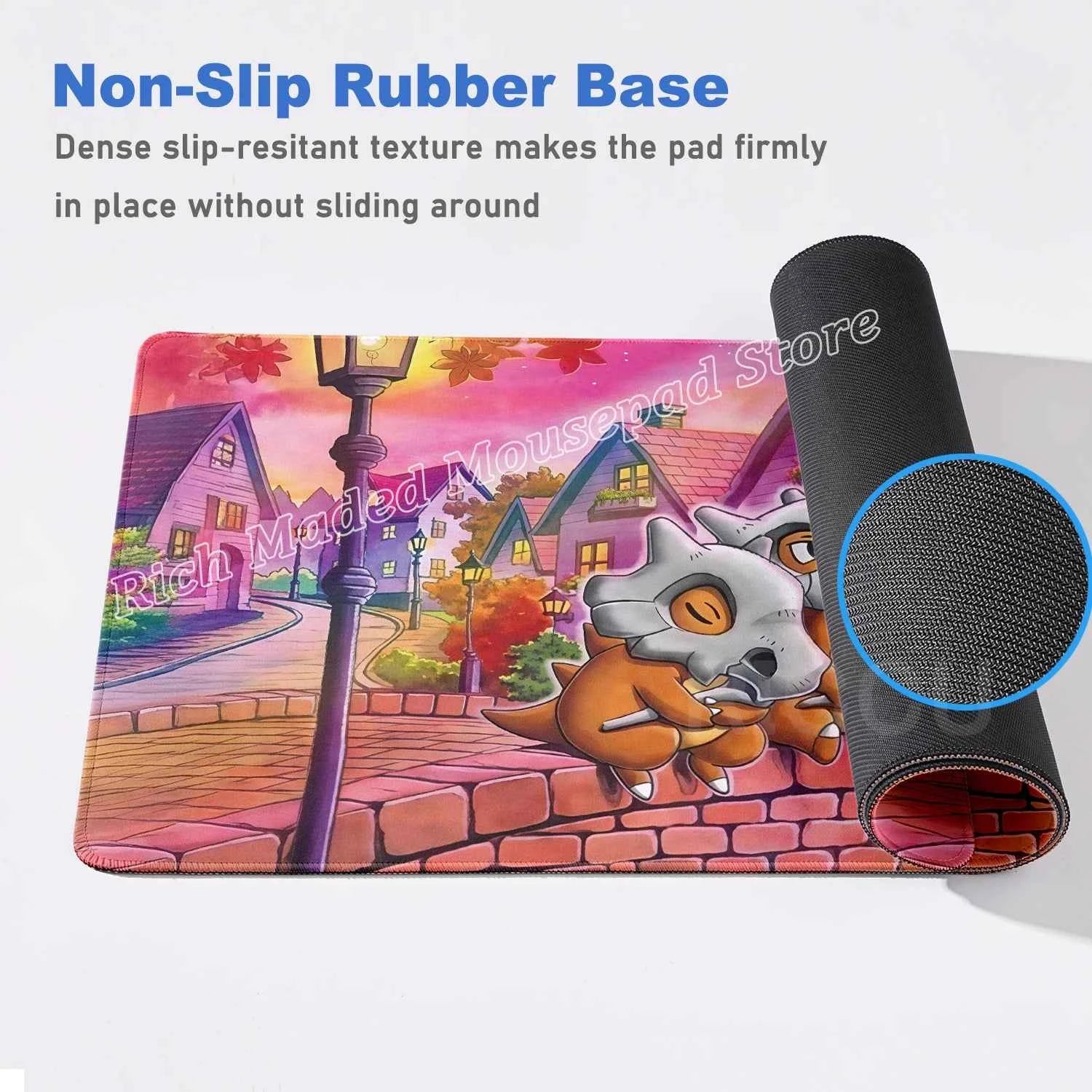Kawaii Cubone Large Mouse Pad Gamer XXL Pc Keyboard Mouse Mat Tapis Souris Gaming HD P-Pokemons Rubber Mousepad Desk Accessories