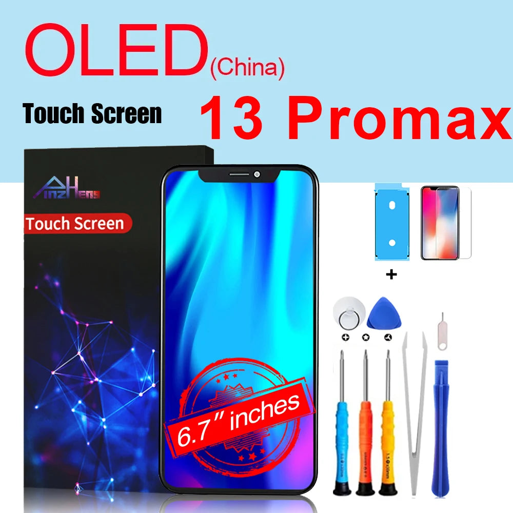 PINZHENG High Quality Screen INCELL LCD OLED For iPhone 14 Pro 15 Plus 13 Pro Max Display For iPhone Replacement With Tools