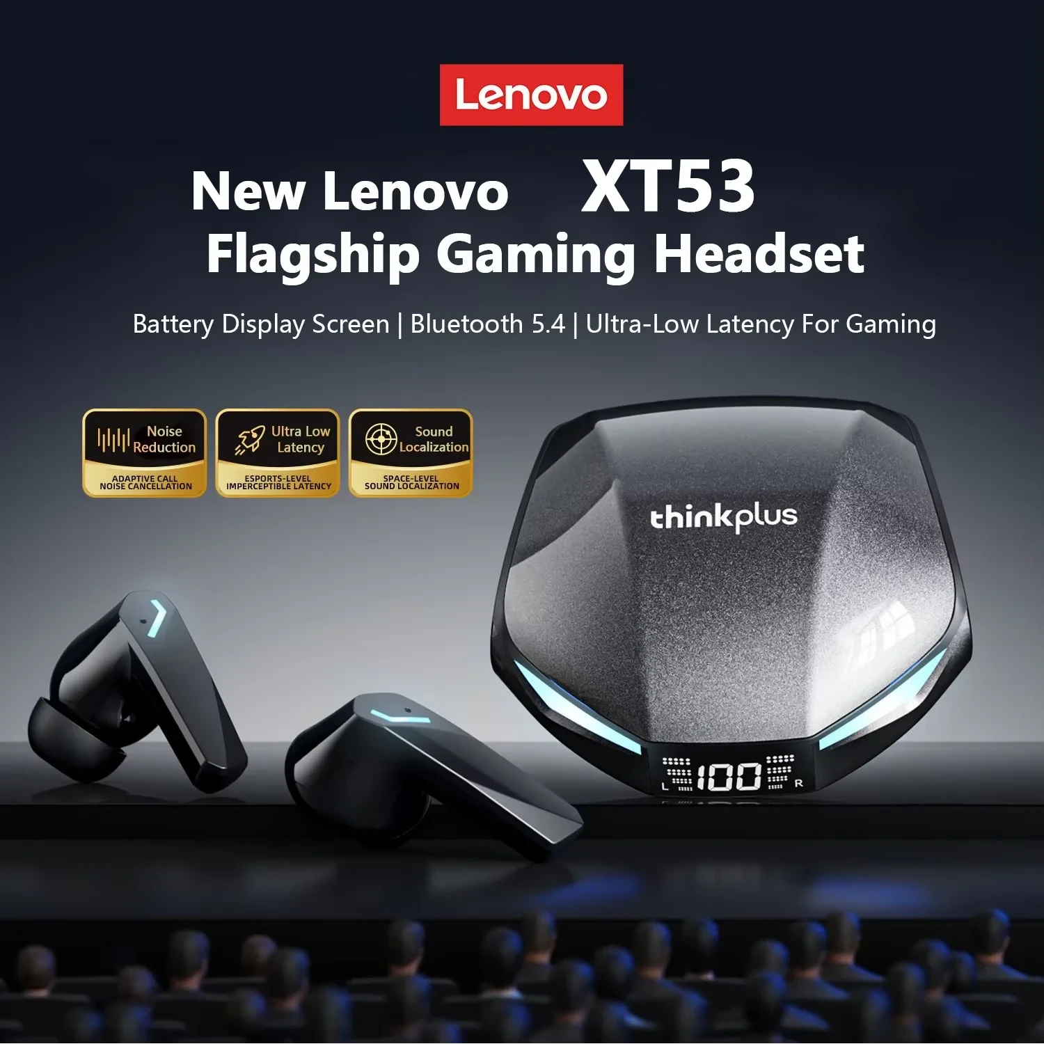 Lenovo XT53 Wireless Bluetooth Earphones TWS Headset Long Endurance HIFI Surround HD Calls Sports Waterproof Gaming Headphones