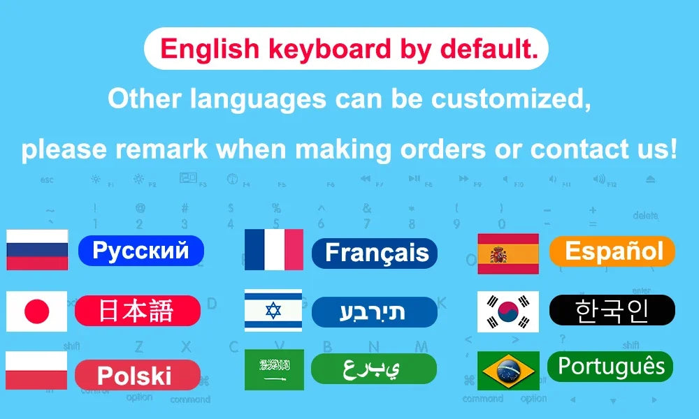10inch Bluetooth Wireless Keyboard Rechargeable For Mobile Phones Tablet Russian Spanish French AZERT For Android ios Windows