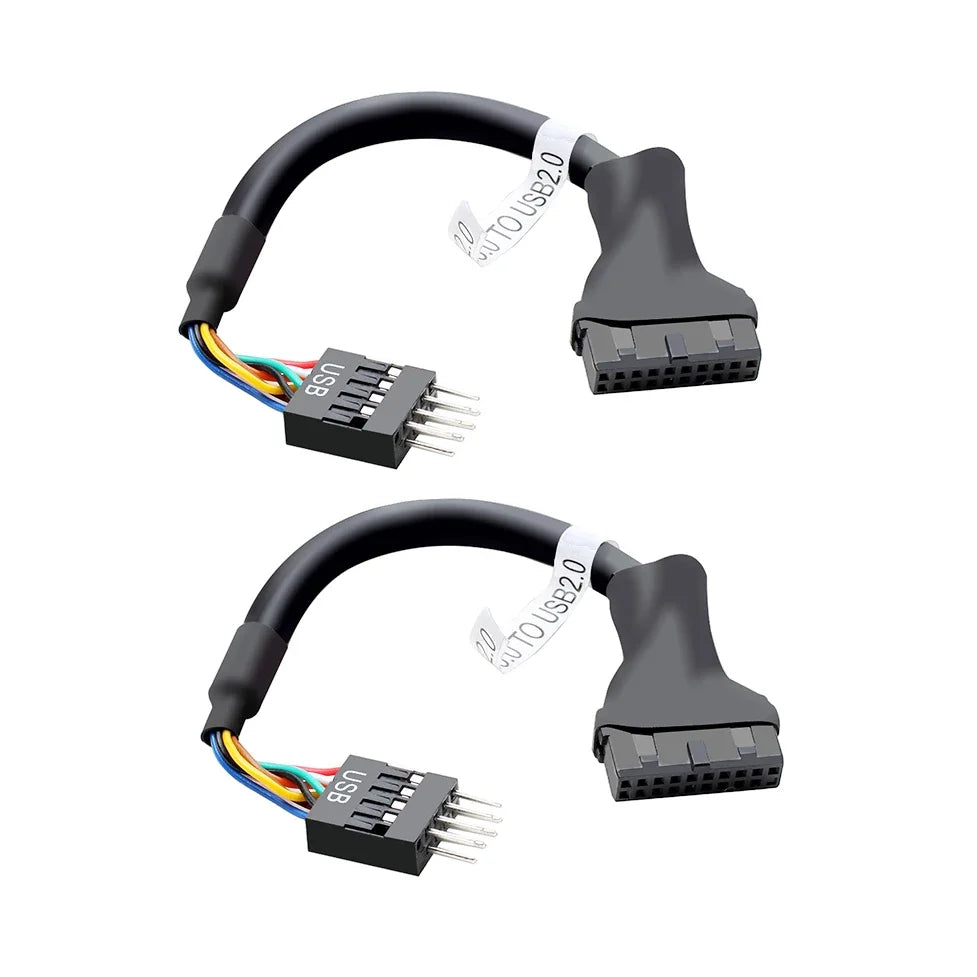 Internal USB 3.0 19-Pin To USB 2.0 9-Pin Female-Male Connector Motherboard Adapter Converter Cable for Desktop Data Transmission