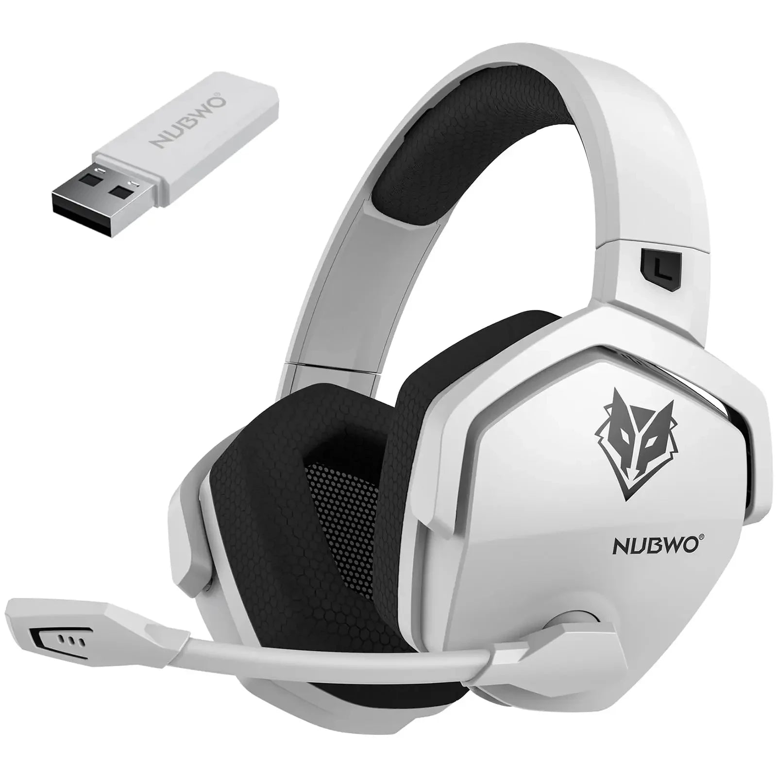 NUBWO G06 Wireless Gaming Headset – 2.4G & Bluetooth Headphones with Mic, 5ms Low Latency, 7.1 Surround Sound for PC, PS4 & PS5.