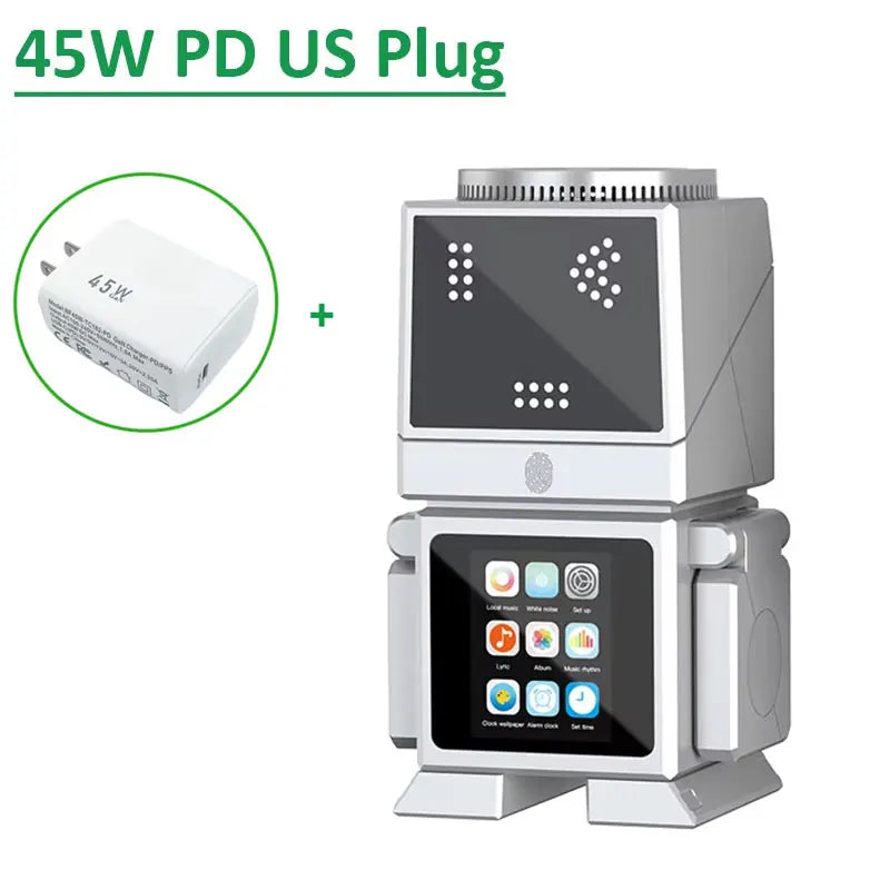 7 in 1 Wireless Charger Qi2.2 Certified 25W Magnetic Fast Charging Station Bluetooth Speaker for iPhone 17~12 iWatch Airpods Pro