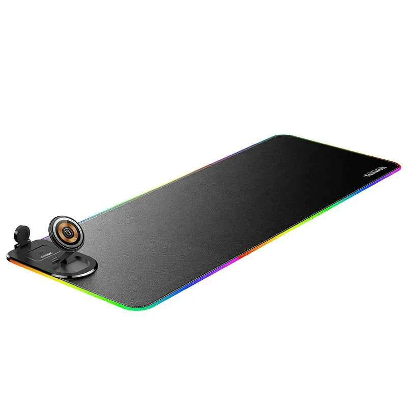 15W 3 in 1 Wireless Charging Mouse Pad Customized Desk Pad Fantasy Glowing Game Pad Rubber Cloth Mouse Pad Super Large Mat