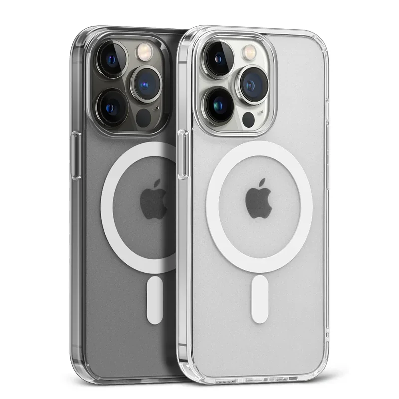 Magnetic Transparent Case For iPhone 15 14 11 13 12 16 Pro Max Plus For Magsafe Clear Wireless Charging Cases Phone Accessories