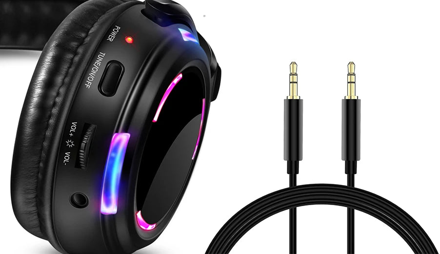 Silent Disco Professional System Over Head Led Wireless Headphones - Quiet Clubbing Party Bundle (20 RX+ 1 TX)