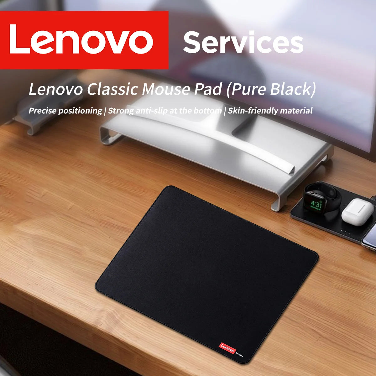 Lenovo E-Sports Gaming Extra-Thick Gaming Mouse Pad Portable Office Keyboard Desk Protector Computer Stain-Resistant Desk Pad