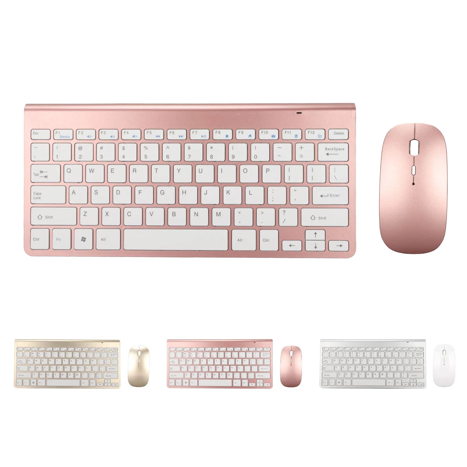 Keyboard Mouse Set 2.4G Wireless 78 Keys USB Thin Etched Keycaps Ergonomics Mute Button Computer Keyboards Mouse Wireless Mouse
