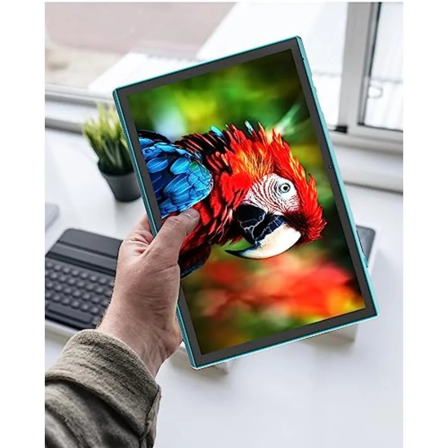 10-inch Android 15 Tablet for Work and Entertainment IPS Display Black 8GB DDR4 RAM + 32GB ROM with 1TB Expandable Storage 6000