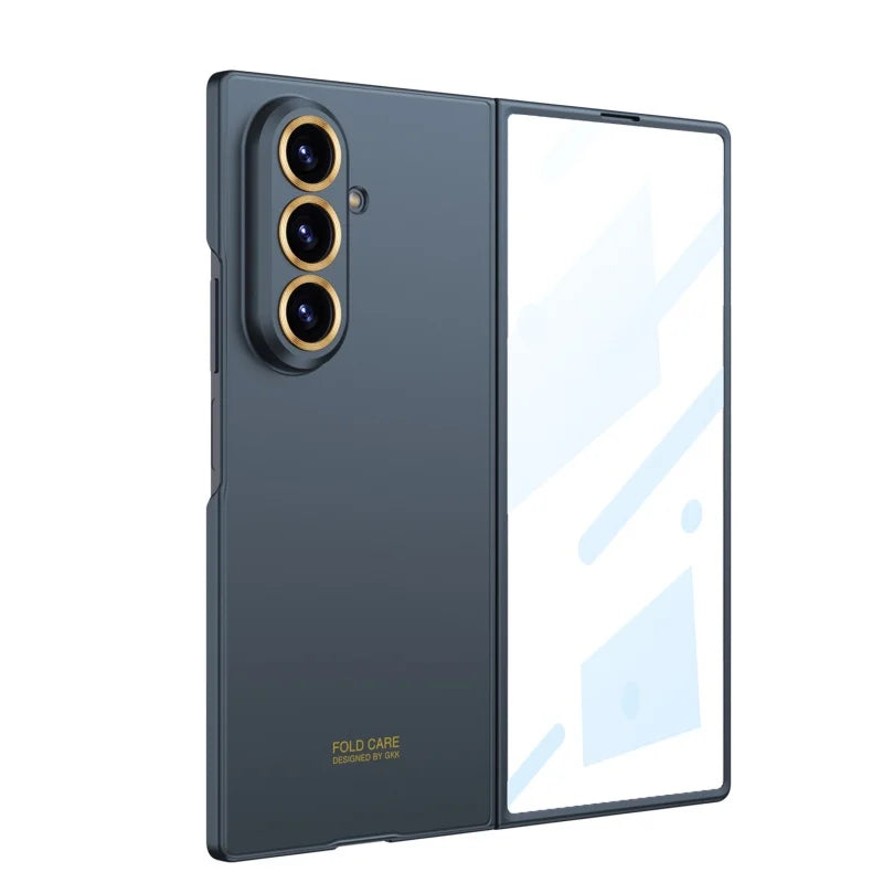 Luxury Fashionable Ultra-thin Phone Case For Samsung Galaxy Z Fold 7 6 5G With Screen Glass Protect Film Matte Protector Cover