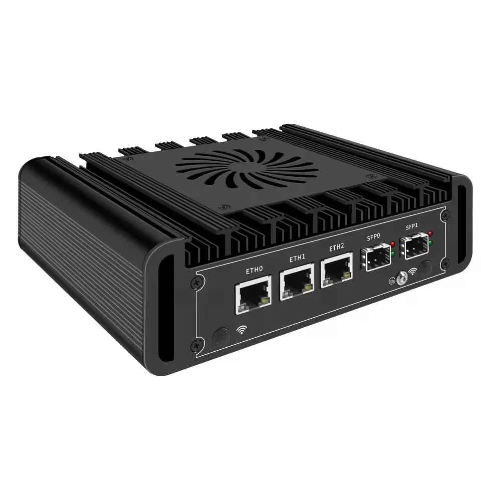 2x10G SFP+ 3x2.5G i226-V Lans Solid Firewall Mini PC Intel i3 N305 N150 ...