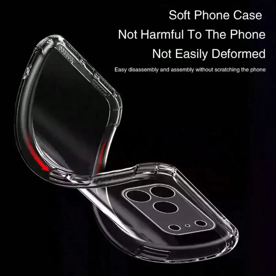 Quad-Corner Shock-Resistant Clear Case for iPhone 17 Pro Max/Air/X/16/15/14/13/12/11 – Minimalist Transparent Design