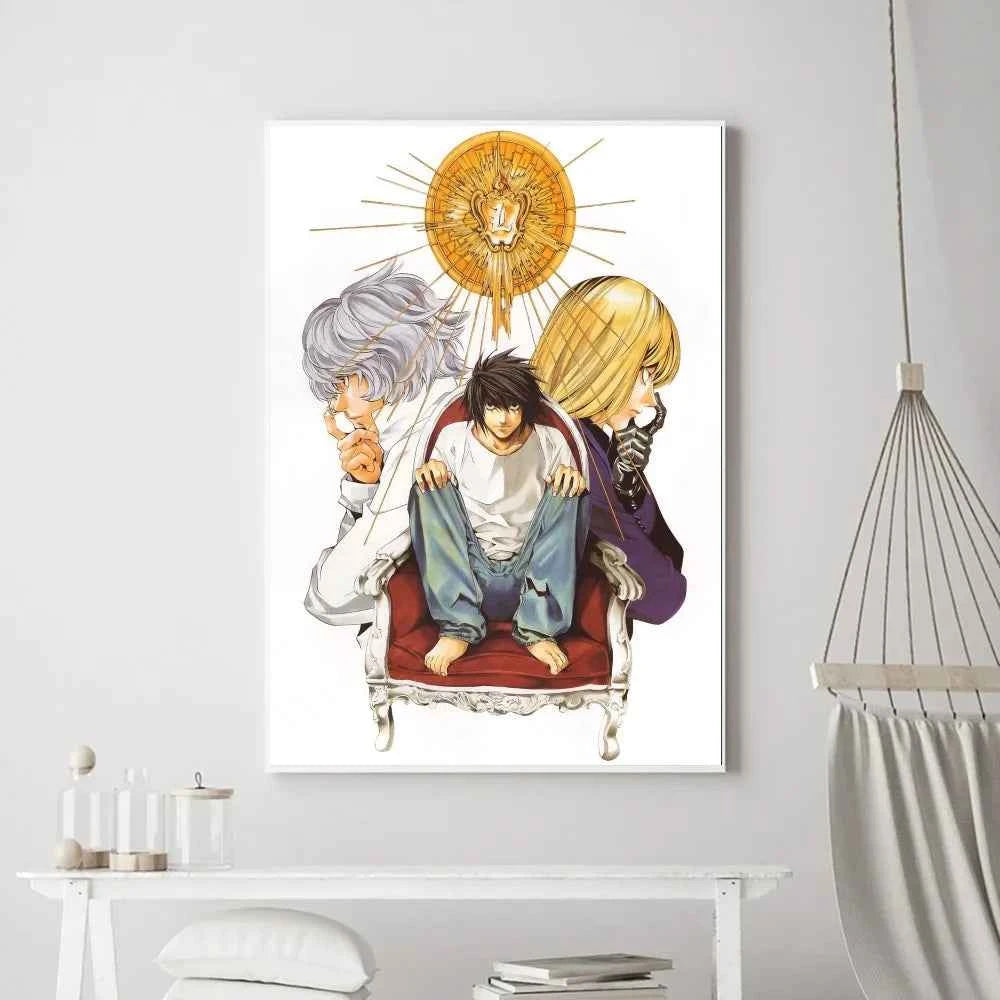 Hot Anime Death Note Poster Prints Poster Wall Painting Bedroom Living Room Wall Bar Restaurant Sticker Small